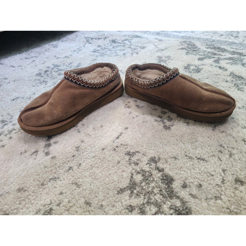 UGG Tasman Women's Brown Suede Sheepskin-Lined Slip-On Slippers US 7 - Picture 3 of 9